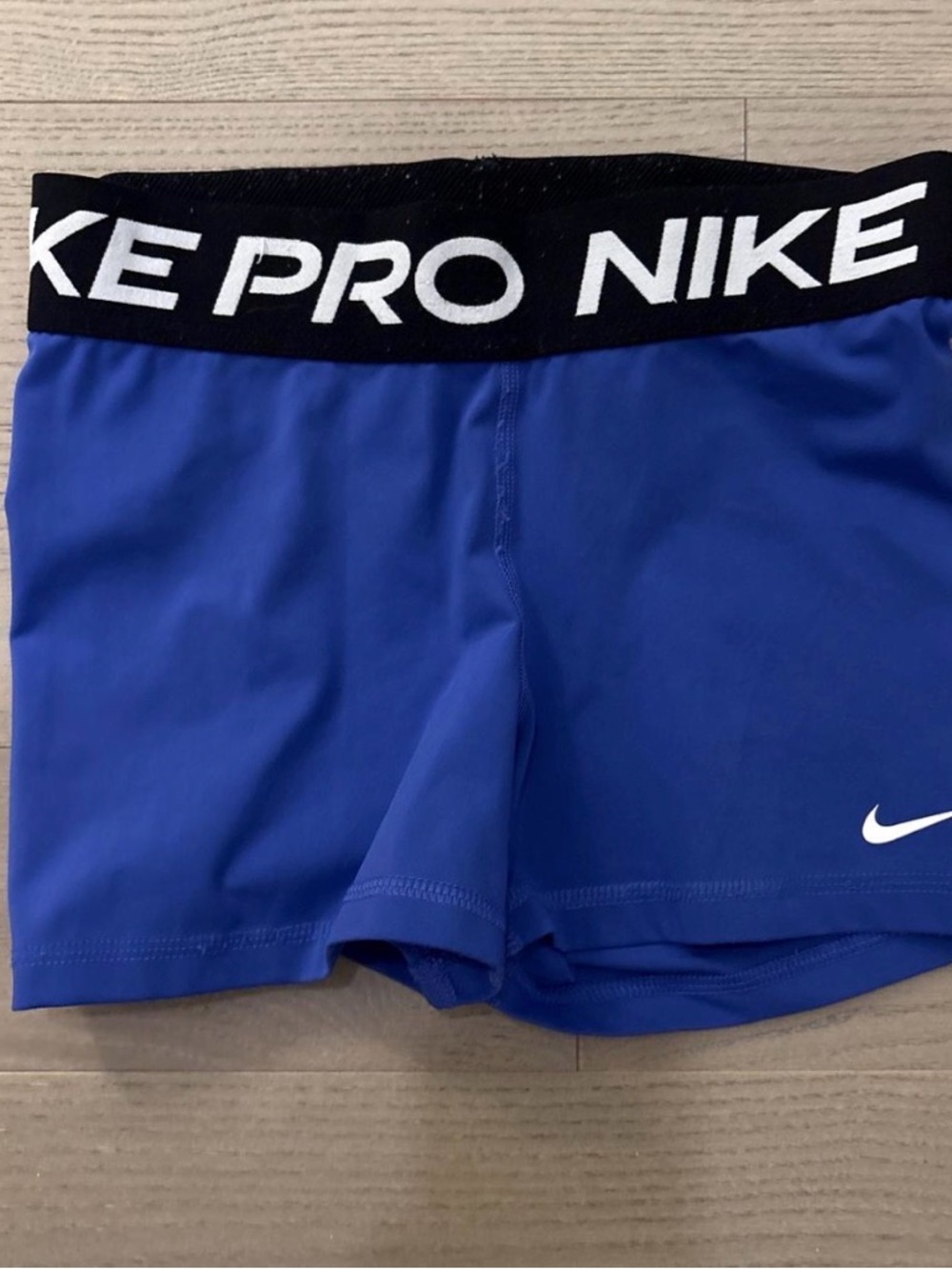 Nike Black and Royal Blue Athletic Shorts